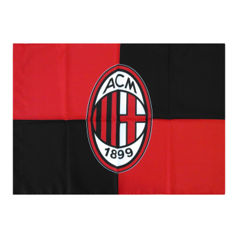 AC Milano vlajka Red Black Checkered Pattern