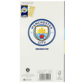 Manchester City blahoprianie Personalised Birthday Card