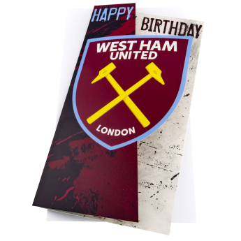 West Ham United blahoprianie Crest Birthday Card