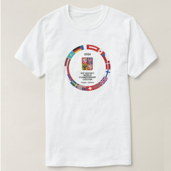 Hokejové reprezentácie detské tričko Ice Hockey World Championship Czechia MS 2024 White