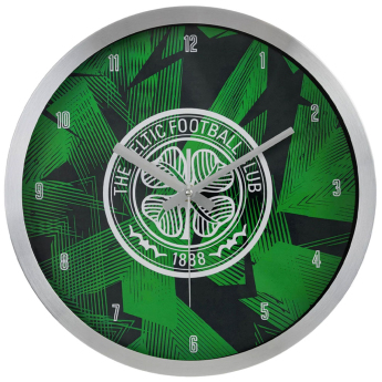 FC Celtic nástenné hodiny Geo Metal Wall Clock
