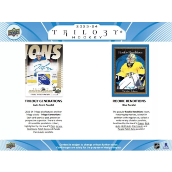 NHL boxy hokejové karty NHL 2023-24 Upper Deck Trilogy Hobby Box