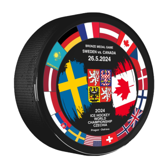 Hokejové reprezentácie puk Ice Hockey World Championship Czechia MS 2024 Dueling 26.5.2024 Sweden vs. Canada