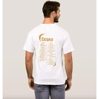Hokejové reprezentácie pánske tričko HOŠI DĚKUJEM Ice Hockey World Championship Czechia MS 2024 GOLD EDITION White