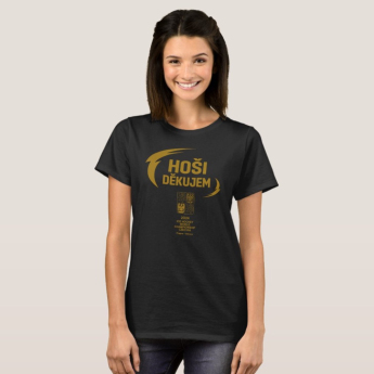 Hokejové reprezentácie dámske tričko Ice Hockey World Championship Czechia MS 2024 GOLD EDITION Black