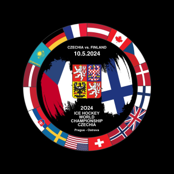 Hokejové reprezentácie puk Ice Hockey World Championship Czechia MS 2024 Dueling 10.5.2024 Czechia vs. Finland
