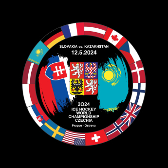 Hokejové reprezentácie puk Ice Hockey World Championship Czechia MS 2024 Dueling 12.5.2024 Slovakia vs. Kazakhstan