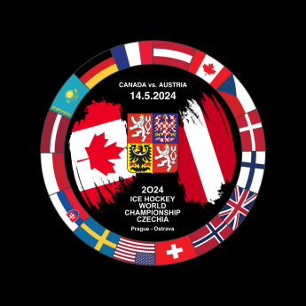 Hokejové reprezentácie puk Ice Hockey World Championship Czechia MS 2024 Dueling 14.5.2024 Canada vs. Austria