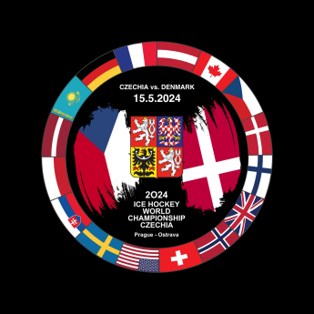 Hokejové reprezentácie puk Ice Hockey World Championship Czechia MS 2024 Dueling 15.5.2024 Czechia vs. Denmark