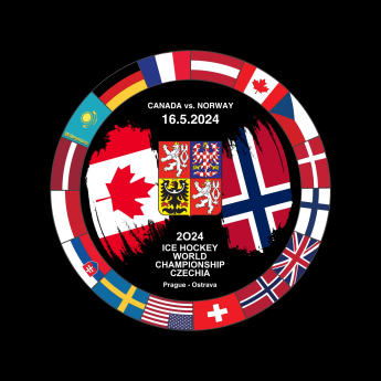 Hokejové reprezentácie puk Ice Hockey World Championship Czechia MS 2024 Dueling 16.5.2024 Canada vs. Norway