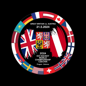 Hokejové reprezentácie puk Ice Hockey World Championship Czechia MS 2024 Dueling 21.5.2024 Austria vs. Great Britain