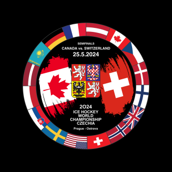 Hokejové reprezentácie puk Ice Hockey World Championship Czechia MS 2024 Dueling 25.5.2024 Canada vs. Switzerland
