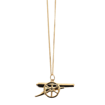 FC Arsenal retiazka na krk s príveskom 18ct Gold Plated on Silver Cannon
