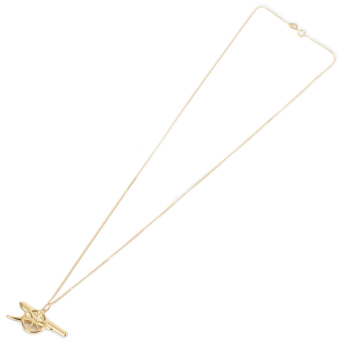 FC Arsenal retiazka na krk s príveskom 18ct Gold Plated on Silver Cannon