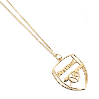 FC Arsenal retiazka na krk s príveskom 18ct Gold Plated on Silver Crest