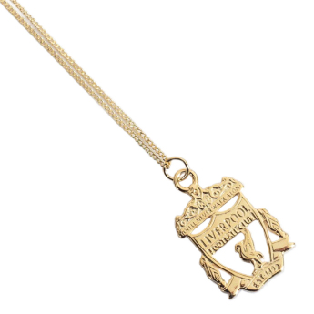 FC Liverpool retiazka na krk s príveskom 18ct Gold Plated on Silver Crest