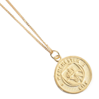 Manchester City retiazka na krk s príveskom 18ct Gold Plated on Silver