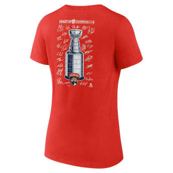 Florida Panthers dámske tričko 2024 Stanley Cup Champions Signature Roster V-Neck