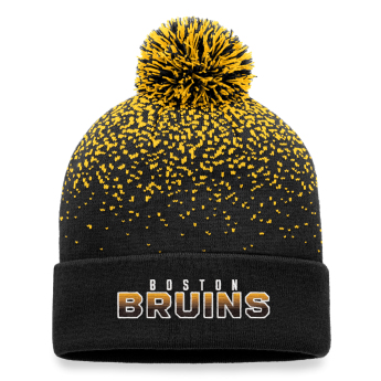 Boston Bruins zimná čiapka Iconic Gradiant Beanie Cuff with Pom Black-Yellow Gold