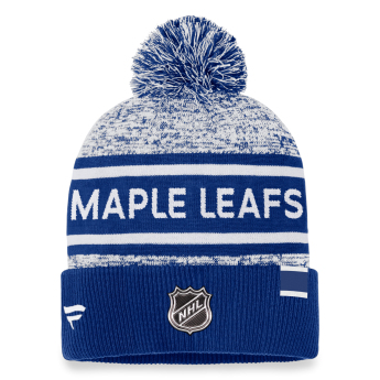 Toronto Maple Leafs zimná čiapka Authentic Pro Rink Heathered Cuffed Pom Knit