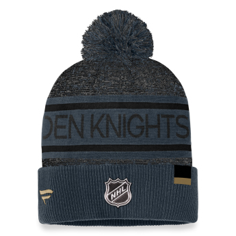 Vegas Golden Knights zimná čiapka Authentic Pro Rink Heathered Cuffed Pom Knit