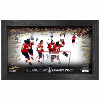 Florida Panthers zberateľské mince 2024 Stanley Cup Champions Signature Celebration Framed Photo