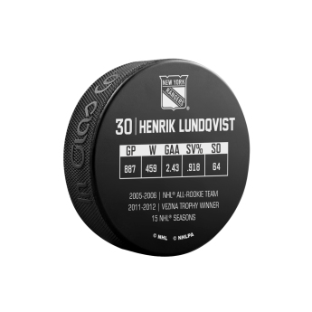 New York Rangers puk retirement souvenir hockey puck in cube