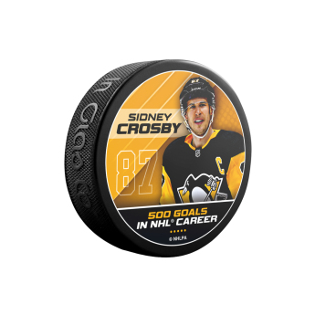 Pittsburgh Penguins puk Sidney Crosby #87 500 Goals Scored Souvenir Hockey Puck In Cube