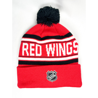 Detroit Red Wings detská zimná čiapka Jacquard Cuffed Knit With Pom