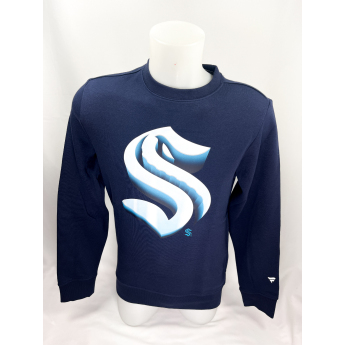 Seattle Kraken pánska mikina Chrome Graphic Crew Sweatshirt Maritime Blue