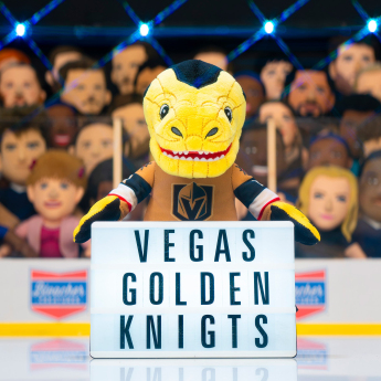 Vegas Golden Knights pánska mikina s kapucňou Vegas Golden Knights Chance #1 Plush Figure (Gold Jersey)