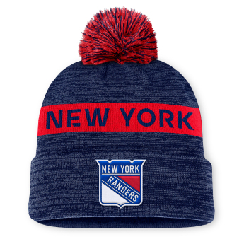 New York Rangers zimná čiapka Authentic Pro Rink Beanie Cuff With POM
