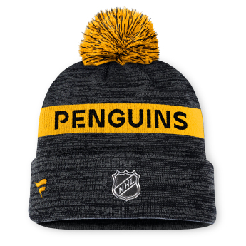 Pittsburgh Penguins zimná čiapka Authentic Pro Rink Beanie Cuff With POM