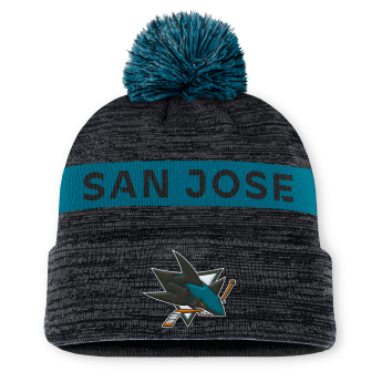 San Jose Sharks zimná čiapka Authentic Pro Rink Beanie Cuff With POM