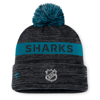 San Jose Sharks zimná čiapka Authentic Pro Rink Beanie Cuff With POM