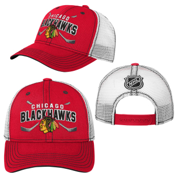 Chicago Blackhawks detská čiapka baseballová šiltovka Lockup Meshback Adjustable