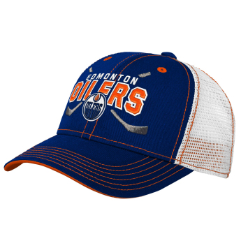Edmonton Oilers detská čiapka baseballová šiltovka Lockup Meshback Adjustable