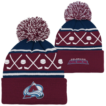 Colorado Avalanche detská zimná čiapka Face-Off Cuff Pom