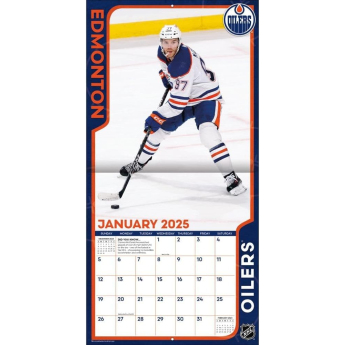 Edmonton Oilers kalendár Connor McDavid #97 2025 Wall Calendar