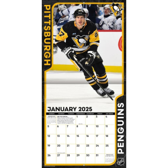 Pittsburgh Penguins kalendár Sidney Crosby #87 2025 Wall Calendar