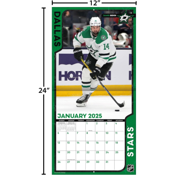 Dallas Stars kalendár 2025 Wall Calendar