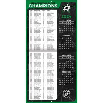 Dallas Stars kalendár 2025 Wall Calendar