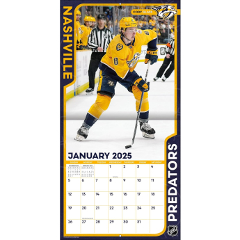 Nashville Predators kalendár 2025 Wall Calendar