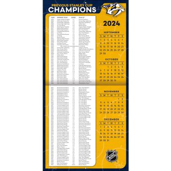 Nashville Predators kalendár 2025 Wall Calendar
