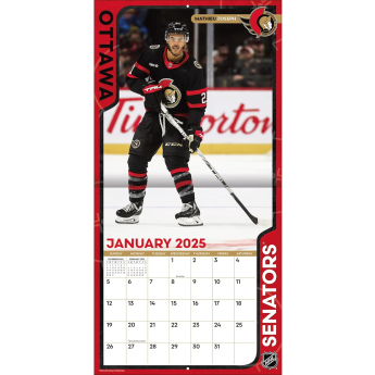 Ottawa Senators kalendár 2025 Wall Calendar