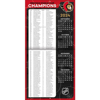 Ottawa Senators kalendár 2025 Wall Calendar