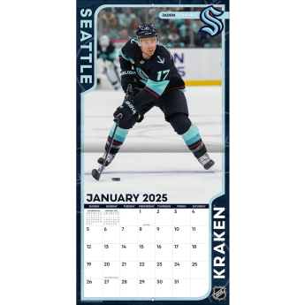 Seattle Kraken kalendár 2025 Wall Calendar
