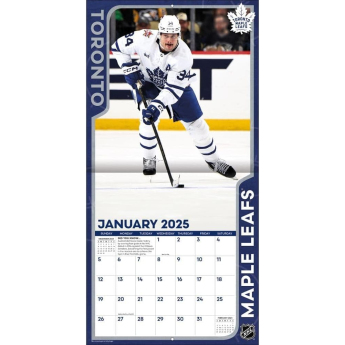 Toronto Maple Leafs kalendár #34 Auston Matthews 2025 Wall Calendar