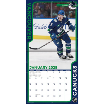 Vancouver Canucks kalendár 2025 Wall Calendar