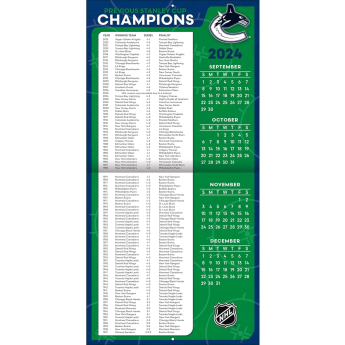 Vancouver Canucks kalendár 2025 Wall Calendar